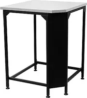 COZZE Outdoor Corner Table – Small Outdoor Table with Stainless Steel Top, Adjustable Legs – Outdoor Cooking Table & Prep Table for Outdoor Kitchens
