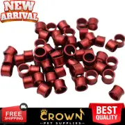20 PCS Aluminium Closed-loop Leg Bands Parrot Dove Birds Pigeons 8MM Dark Red