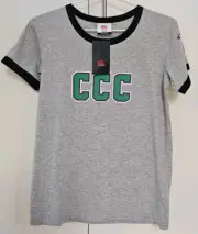 BNWT Womens CANTERBURY Graphic 'Captains Ringer' Logo SS T-Shirt / Tee - Size: 8