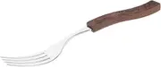 Alipis Hotel Tableware Forks Stainless Steel Forks Wooden Handle for Western Cuisine