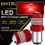 2pcs 1157 7528 2357 3496 LED Red Brake Tail Stop Light Bulbs BAY15D Super Bright (for: Volvo)