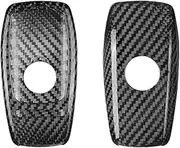 Carbon Fiber Car Key Case Cover Shell Compatible for Benz E63 S63 G63 AMG 2021 2020 Car Accessories(Style c)