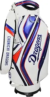 LEZAX Chunichi Dragons CDCB-5415 9.5 Type Caddy Bag, White