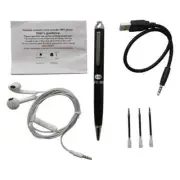 Digital Recording Writing Pen 64GB Voice Recorder Device Audio Earphone