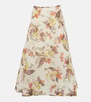 [Zimmermann] Zimmermann Matchmaker linen and silk maxi skirt AU 14 multicoloured