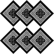 [la ceida] Bandanas for Men & Women Cotton Hair Wrap Novelty Print Paisley Cowboy Style Headband 21x21"