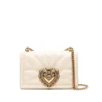 [Dolce & Gabbana] Dolce & Gabbana Medium Devotion Quilted Shoulder Bag ONE SIZE NEUTRALS
