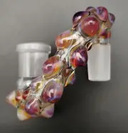 18mm Amber Purple (Double Passion) Glass Drop Down Attachment Adapter