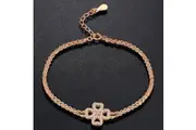 Solid 925 Sterling Silver Misty Heart Petal Bracelet