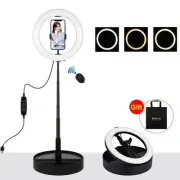 10.2 Dual-colour Led Ring Light with Usb Bluetooth Remote and Phone Holder