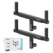 Set of 2 Dual Speaker Mount Bar Mounting Fork Bracket Speaker Pole Width Adjust