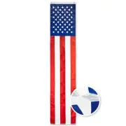 American USA Pull Down Bunting Flag 1.67x8 Ft Embroidered Polyester