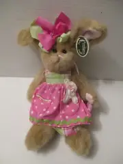 Rare Bearington Collection 11" Hannah Jointed Brown Bunny and Hops Mint