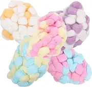 500pcs Cotton Ball Jumbo Cotton Balls Bulk Crafts Colored Cotton Balls Tiny Pom Pom Ball Car Key Ring Ball Felt Pom Pon Fuzzy Balls Colored Pom Poms for Crafts DIY Accessories Yarn