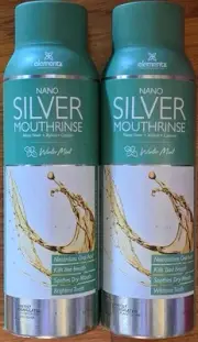 Elementa NANO Silver Mouth Rinse, WINTER MINT, 20 fl oz. Each (2-Pack)