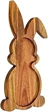 DEARMAMY Wood Cooked Food Serving Plate Versatile Serving Tray Snack Serving Supply Snack Board Rabbit Snack Accessory Easter Snack Board Tray