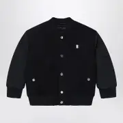 [Givenchy] Black wool blend bomber jacket 12+ Y Black