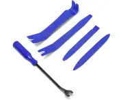 Auto Trim Removal Tool Kit, 5PCS Car Interior Door Panel Clip Fastener Removal Set, No Scratch and No Marring Plastic Pry Tool Kit for Vehicle Dash Radio A