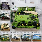 3D Bedding Farm Tractor print Print Duvet Cover Bedding Sets Comforter Cover with 1 print Print Duvet Cover or Coverlet,2 Pillowcases for Double/Queen/King