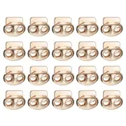 20Pcs Alloy Spring Cord Lock Ends Toggle for Shoelaces Gold 17x15x7mm