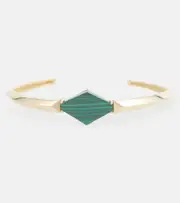 [Aliita] Aliita Deco Rombo 9kt gold arm cuff with malachite S gold