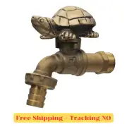 Vintage Brass Garden Faucet with Turtle Head Outdoor faucet Garden decor