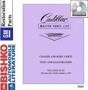 1954 1955 1956 1957 1958 Cadillac Part Numbers Book List CD Interchange Drawings (for: Cadillac)