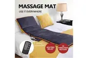 Costway 10 Motor Vibration Massage Mat Full Body Back Massage Pad Heat Relief Cushion
