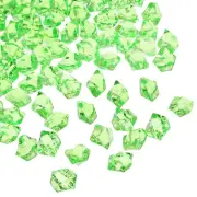 200pcs Fake Ice Rocks Acrylic Bright Green Fake Crystals Ice Diamonds
