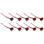10Pcs Small Mini Rocker Switch 2Pin SPST ONOFF Switch for Lighting Systems