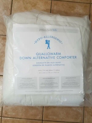 Pottery Barn Kids Quallowarm Hypo Allergenic Comforter Twin White #3622