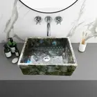 Labradorite Stone Wash Basin Elegant Look Handmade Sink Kitchen Vessel Home Deco