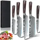 Kitchen Knife Sets, 5 PCS Professional Boxed Japanese Chefs Knives Set 3.5-8 ...