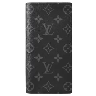 Louis Vuitton LV M61697 Brazza 經典黑老花對開零錢長夾