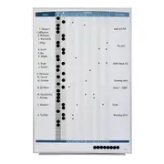 Quartet 86.5x58cm Magnetic In/Out Matrix Personnel Whiteboard w/ Dots/Marker
