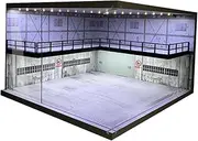 Double Layer 1:64 Scale Parking Lot Container Collectibles Vehicle Scene Toy for Model Cars Figures Collection, Blue Brick