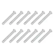 12Pcs 1/8" x 1" Single Hole Clevis Pins, 304 Stainless Steel Flat Head Pins