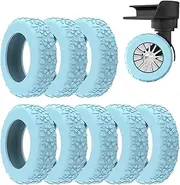 [Generic] Wheel Covers for Rolling Suitcases, 8X Silicone Waterproof Wheels Protectors for Suitcase, Silent Protective Cover for Spinner Wheel