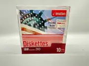Imation 10 Pk Red White Blue Diskettes 1.44 MB IBM Format 2HD Liberty USA Made