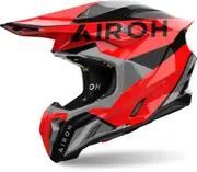 Airoh Twist 3 King Motocross Helmet, black-grey-red, Size M for Men Black Grey Red