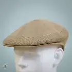 Kangol Tropic 504 Ventair Flat Cap Drivers Hat Mens Medium Beige NWT