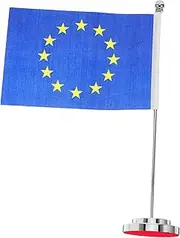 FOYTOKI Mini Flags Sticks Eu Flag Desk Runner Base Office Decor Classroom Party Decorations