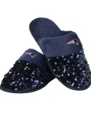 FOCO New England Patriots Sequin Slipper - Womens Med Size 7