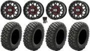 KS135 Grenade Black 15" Wheels 28" Crawler XG Tires Polaris RZR XP 1000 / PRO XP