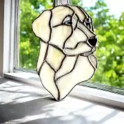 NEW Labrador-Golden Retriever Window Sun-catcher In Cream-Fawn