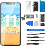 DGSCSMY for iPhone 11 Pro Max Screen Replacement 3D Touch LCD Display Digitizer Full Assembly Repair 6.5" Front Glass Waterproof Adhesive Sticker Fix Tools Kit A2161 A2218 A2220