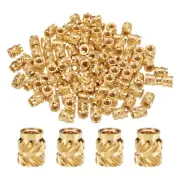50pcs M3 Threaded Inserts Brass Heat Set Insert M3x6mm, OD 5mm Knurled Nuts