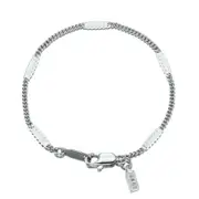 925 Sterling Silver Plated Saskia Link Child Bracelet with Parrot Clasp - USA Made