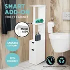 118cm Bathroom Cabinet Toilet Storage Shelf Freestanding Laundry Cupboard Eco