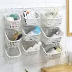 White Hanging Storage Basket Plastic Sundries Hanging Basket Kitchen